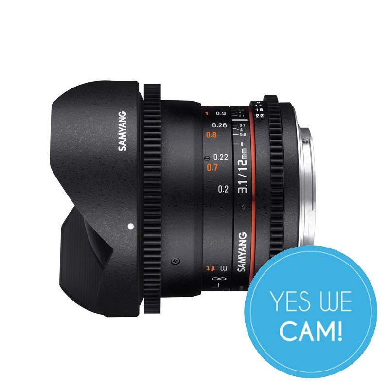 Samyang 12mm T3.1 VDSLR Fisheye Objektiv für Nikon Profil