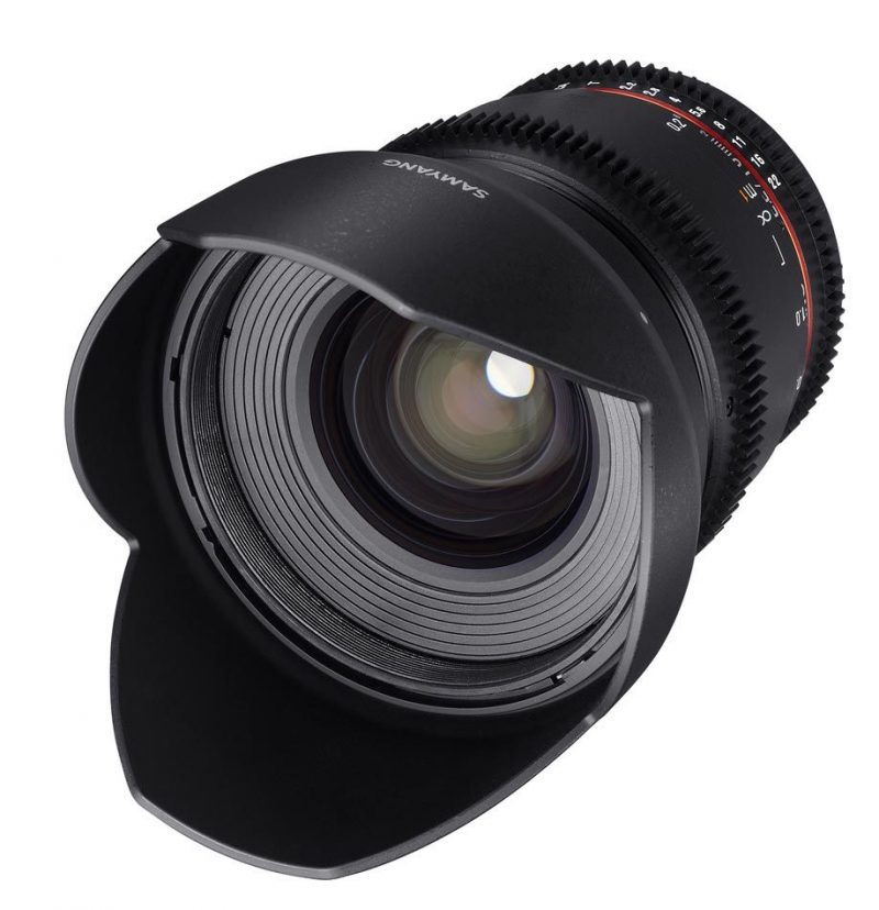 Samyang 16mm T2.2 VDSLR II Objektiv für Sony E-Mount Seitlich