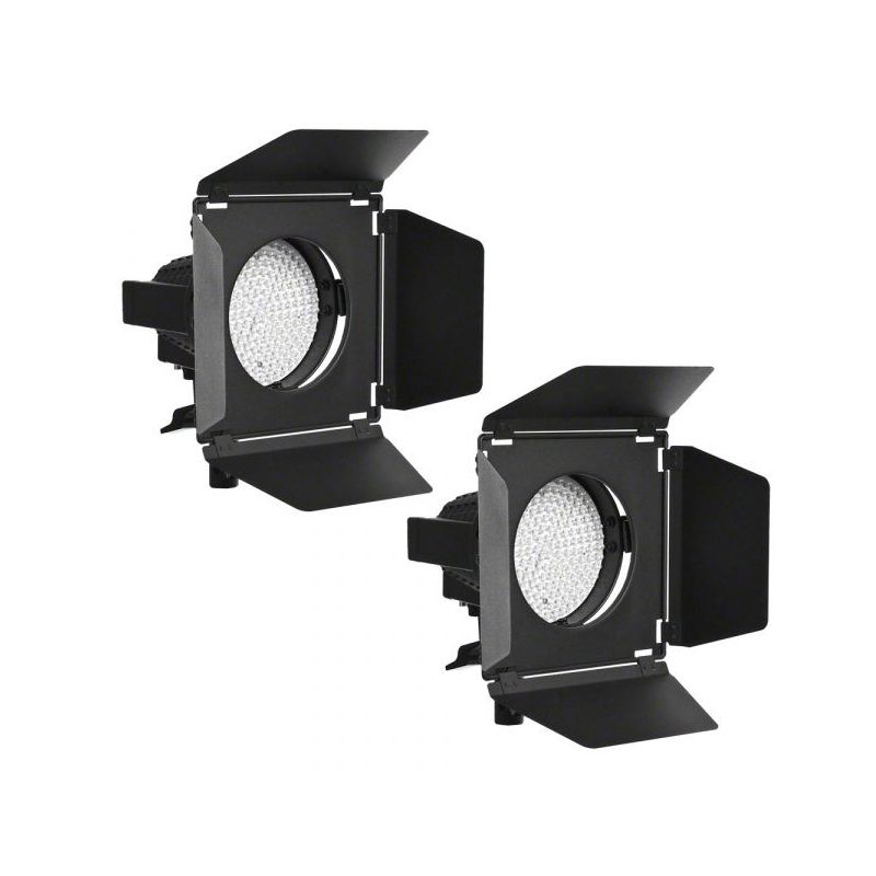 Walimex Pro 2er Set LED Spotlight + Abschirmklapp light