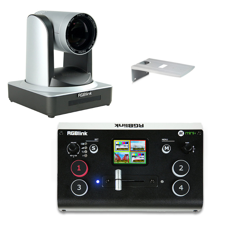 RGBlink PTZ Camera 12x incl. Wall Mount and Mini+ Switcher Livestreaming Anwendungen