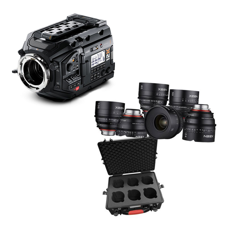 Camera Bundle 6 – Blackmagic URSA Mini Pro 12K mit XEEN 6er-Set Cinema Objektive Cine-Look