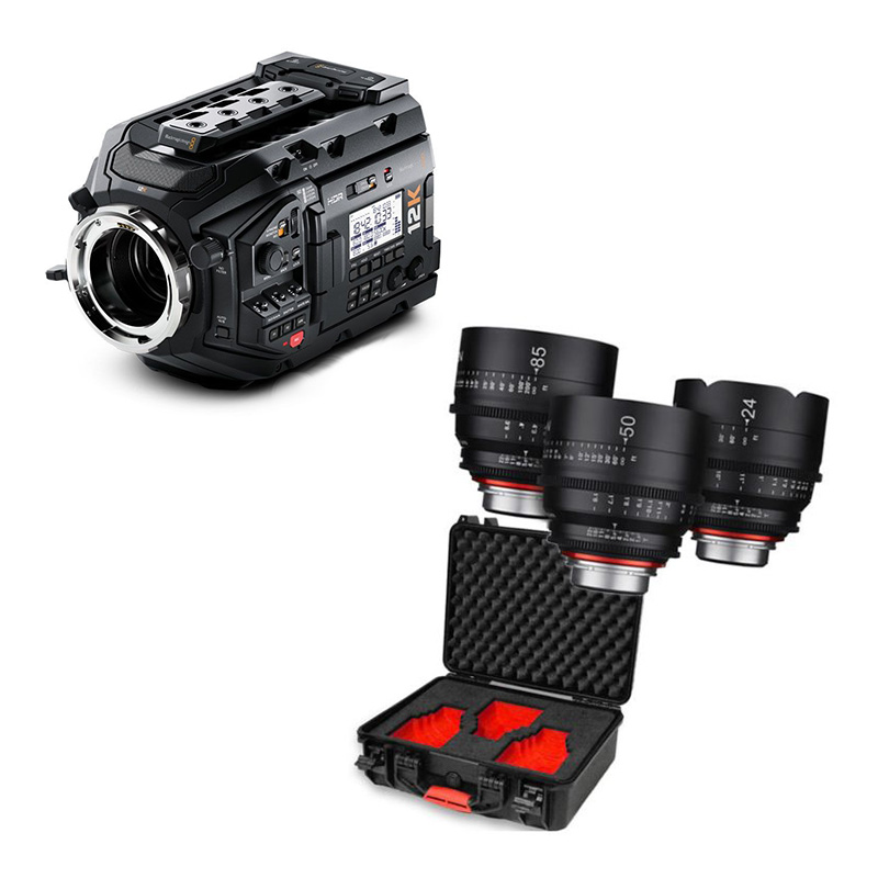 Camera Bundle 4 – Blackmagic URSA Mini Pro 12K mit XEEN 3er-Set Cinema Objektive Cine-Look