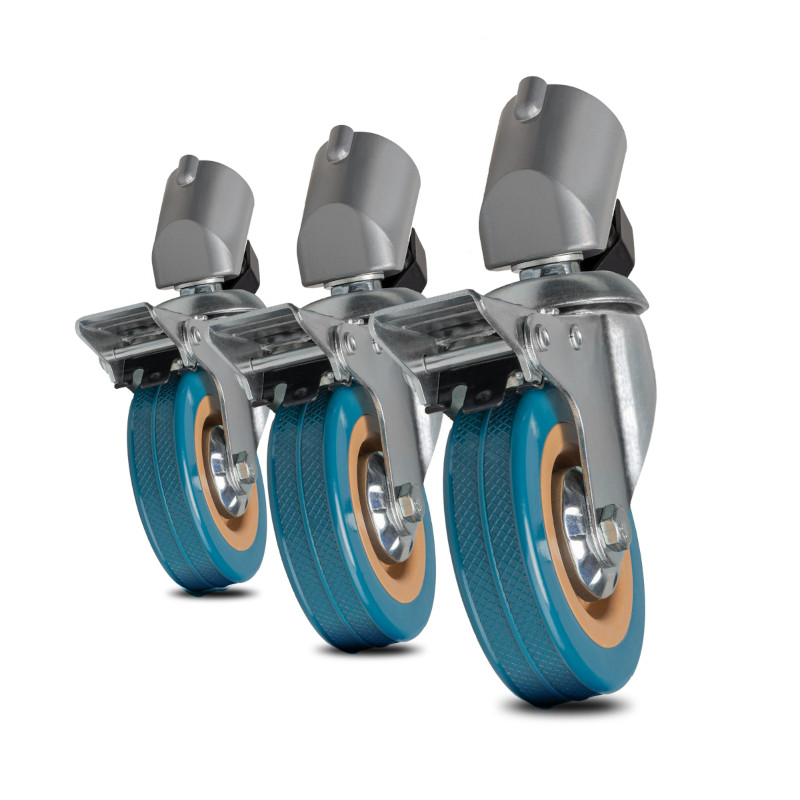 Walimex pro Stativrollen Pro 7522 3er-Set 75mm mobil